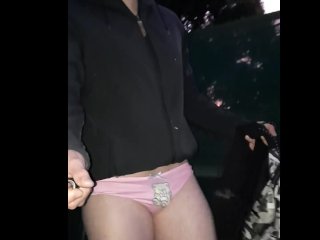 Guy humiliated by wearing bear panties in public