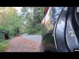 Johnholmesjunior Does a Super Real Risky Solo Show on_Side of Busy Road with Huge CumLoad