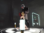 Preview 6 of Hot sex in the sci-fi-lab. A sexy girl gets fucked by an android monster