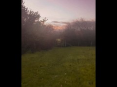 Naked walk nearly stuck in the mud 