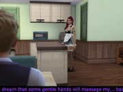 Preview 1 of Sims 4, real voice, husband cheating with young maid next to wife