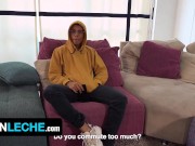 Preview 5 of Hot Latino Stud Gets Tricked To Suck Stranger's Dick During Interview In Bogota - Latin Leche