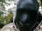 Latex mask without openings outdoor with Goldener Bognerjacke