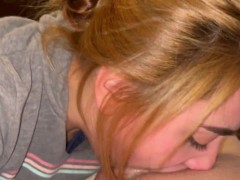 Blonde Babe Sloppy Deepthroat Dick to Cum In Mouth MORE ON ONLYFANS p0rnellia