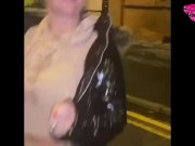 Preview 4 of Classy takes a cum load on her face then walks around the streets with it dripping down her face