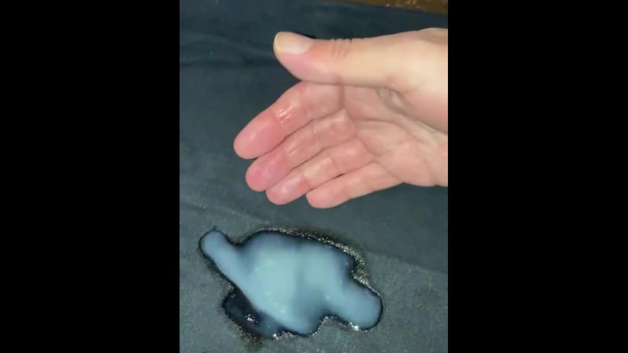 Playing with my own Cum I Saved, Making a Puddle Mess - Pornhub.com