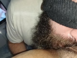 pervert's naughty nervous tongue licking and sucking me while I watch porn makes me ejaculate hard