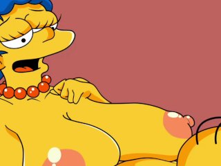 marge simpson, hentai, marge xxx, pussy licking