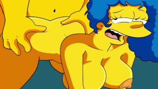 Marge fucked by Homer doggystyle Simpsons porn