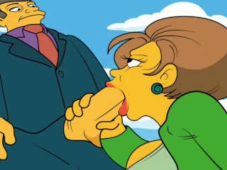 MRS. KRABAPPEL SUCKS THE DIRECTOR'S COCK (THE SIMPSONS PORN)