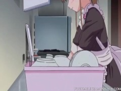 Video Maid masturbates hard as her boss watches