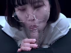 メガネの女子大生が興奮しながらいっぱい精子を飲み干しちゃう 口内射精gokkun