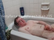 Preview 1 of Watch Me Jerk Off In The Bath Tub To Completion With A New Toy