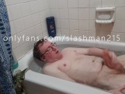 Preview 2 of Watch Me Jerk Off In The Bath Tub To Completion With A New Toy