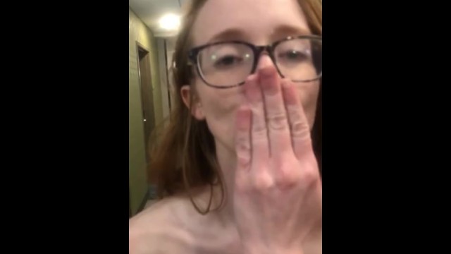 Ginger Slut Tune Gets Caught being an Exhibitionist at Hotel