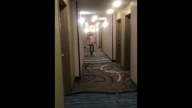 Ginger Slut Tune Gets Caught being an Exhibitionist at Hotel