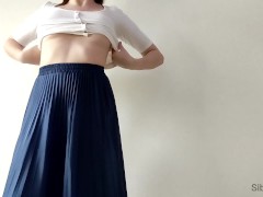 Video lifted my skirt to feel his cock inside me.