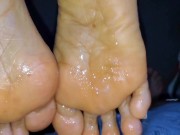 Preview 3 of Goddess Feet gives me Solejob and Toejob until I cum on her soles
