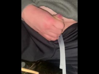 18 year old jerking off in the woods