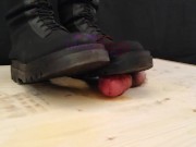 Preview 5 of Aggressive Combat Bootjob in Knee High Boots - CBT, Trampling, Crushing, Femdom, Shoejob