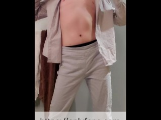 Trans Guy Strips his Sunday Clothes (full Video on Onlyfans)