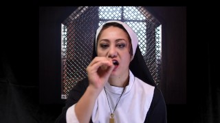 Listen To The Nun Swear And Wank With Her