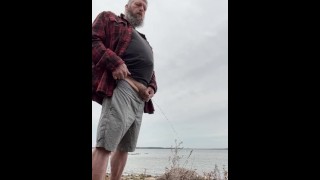 Pissing along the river 