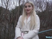 Preview 1 of Public Agent Hot Blonde from California Sucks and Fucks a Huge European Cock