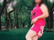 Preview 1 of PUBLIC. Sexy ladyboy hot nude dancing in the park