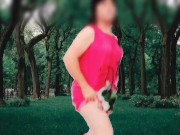Preview 6 of PUBLIC. Sexy ladyboy hot nude dancing in the park