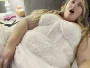 Preview 2 of BBW Wife sucks and Fucks in Wedding Dress