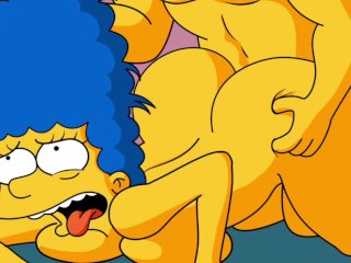 big ass, simpsons parody, rough sex, cartoon