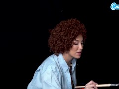 Big Tits MILF Ryan Keely Cosplay As Bob Ross Gets Horny During Painting Tutorial