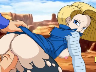 ANDROID 18 SURPRISED WITH A COCK(DRAGON BALLHENTAI)
