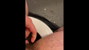 Ftm trans guy public toilet piss