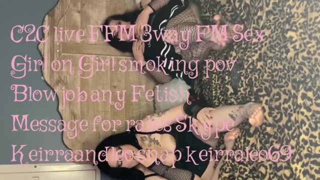 Smoking Goth Cam girls on Skype Keirra andLeo snap keirraleo69 