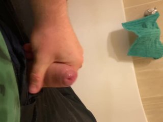 Part 1: Ben Desperately Holds His Pee After Work in the Bathtub andStarts Leaking PrecumAnd Pee