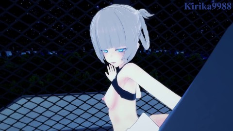 Nazuna Nanakusa and I have intense sex on a rooftop at night. - Call of the Night POV Hentai