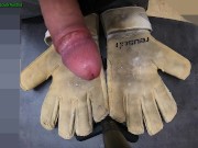 Preview 1 of 4 Cumshots on Football gloves