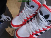 Preview 3 of Cumming Adidas hardcourt Big Logo red-white (slowmotion)