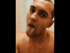 Twink washes his ass