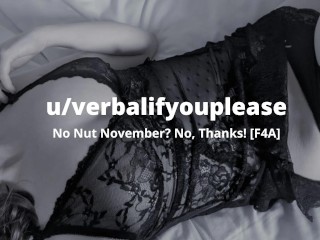 [F4A] no Nut November? No, Thanks! [british Erotic Audio]