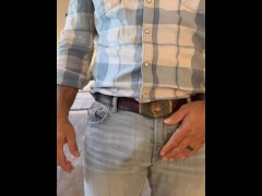 Video BIG 8” COCK Heavy Cowboy talks dirty & moans when he CUMS