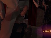 Preview 2 of Citor3 3D VR Game Recording SFM Latex big tits mistress milks slave on sybian with lots of precum