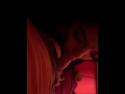 Preview 2 of Hot Latina sucking dick in pijama