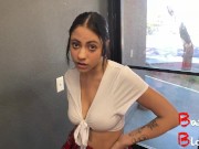 Preview 2 of Big Titty Student Melody Foxx Slurps and Devours Cock