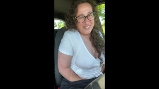 Beautiful Milf Cums Hard In The Drive-Thru Of Mcdonald's With A Lush Controlled Vibrator