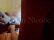 Preview 1 of humiliating my cuckold by fisting him until he cum - real couple