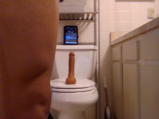 Taking Off My Clothes and Had Hard Time Getting Big Dildo In My Tight Asshole