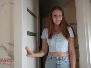Preview 1 of Stepsister sucks well, cum on her tits while her parents aren't home! Bella Crystal